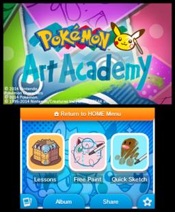 Pokemon Art Academy Title Screen
